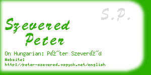 szevered peter business card
